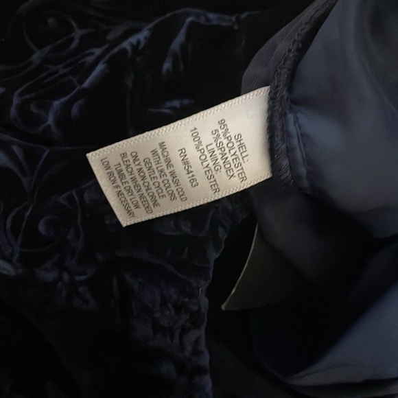 MARC NEW YORK | Women’s Navy Blue Floral Velvet Velour Straight Leg Pants Size S - Picture 7 of 7